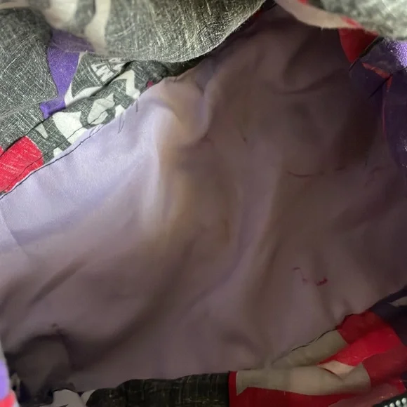 Fair trade patch work crossbody satchel - Picture 2 of 3